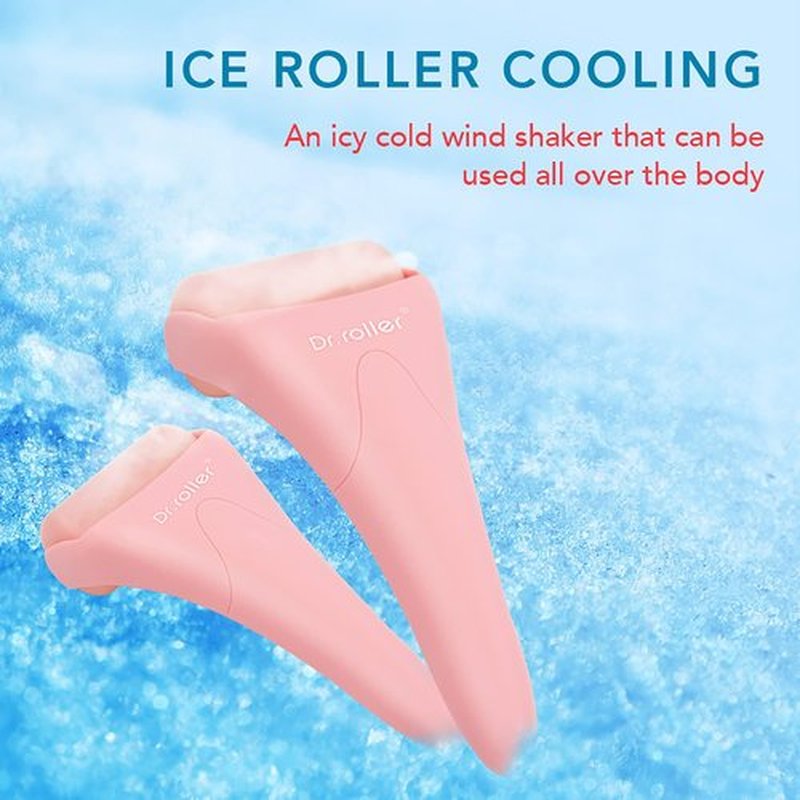 Dr.roller Ice Roller, Ice Roller for Face Women, Ice Face Roller & Eye Puffiness Relief, Face Ice Roller Skin Care Reduce Wrinkles Puffiness Migraine (Silicone Pink)