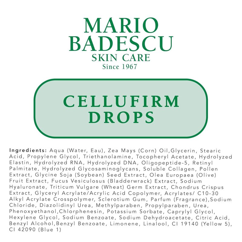 Mario Badescu Cellufirm Drops - Anti-Aging Serum with Collagen & Elastin for Combination, Dry, Sensitive Skin | 1 Fl Oz