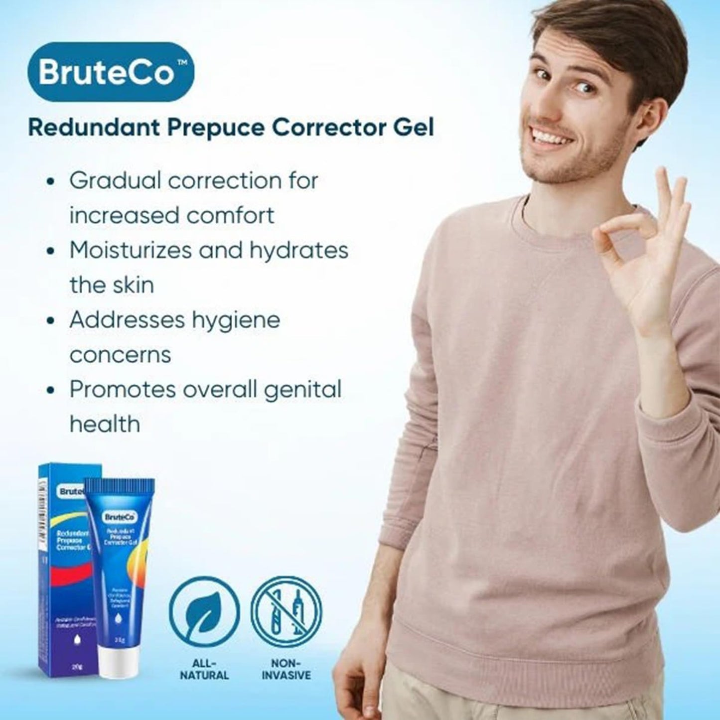 Biancat BruteCo Redundant Prepuce Corrector Gel, Professional Redundant Prepuce Corrector Gel (4 Pack)