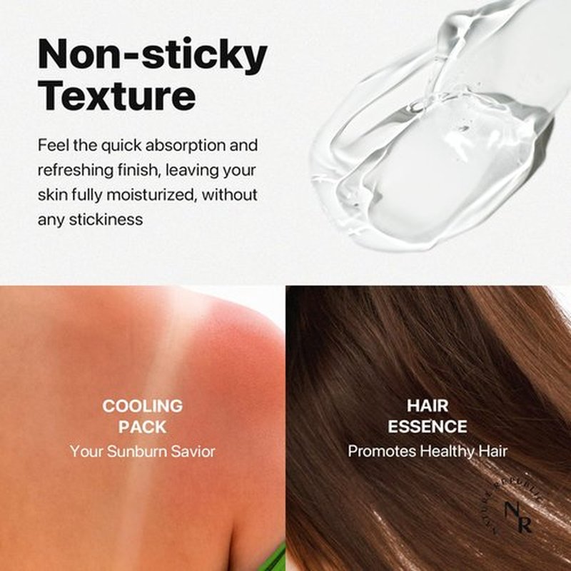 Nature Republic 2 PCS MILD & MOISTURE ALOE VERA WATERY GEL 10.56 fl. oz. Soothing Quick Hydration