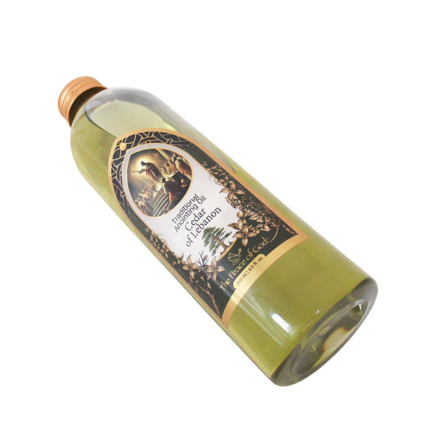 Cedar of Lebanon Scented Blessed Holy Anointing Oil Bottle for Christian Prayer, Meditation from Israel Jerusalem - 250 ml | 8.5 fl.oz.