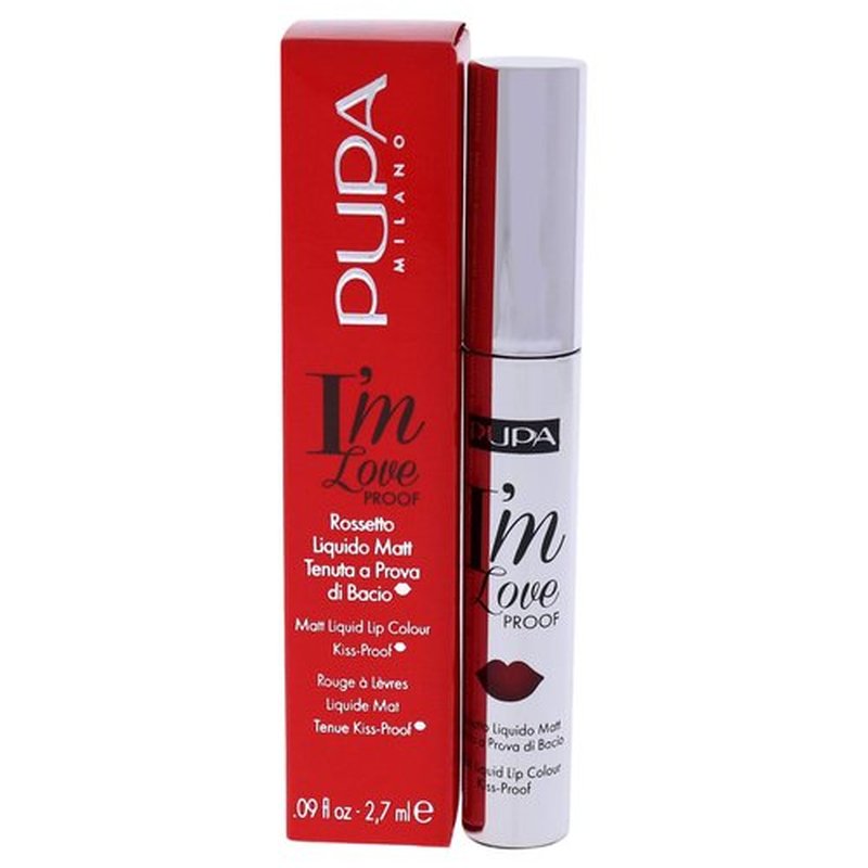 Pupa I Am Love Proof Matt Liquid Lip Color - 011 Kiss Me Red Milano for Women - 0.09 oz Lipstick