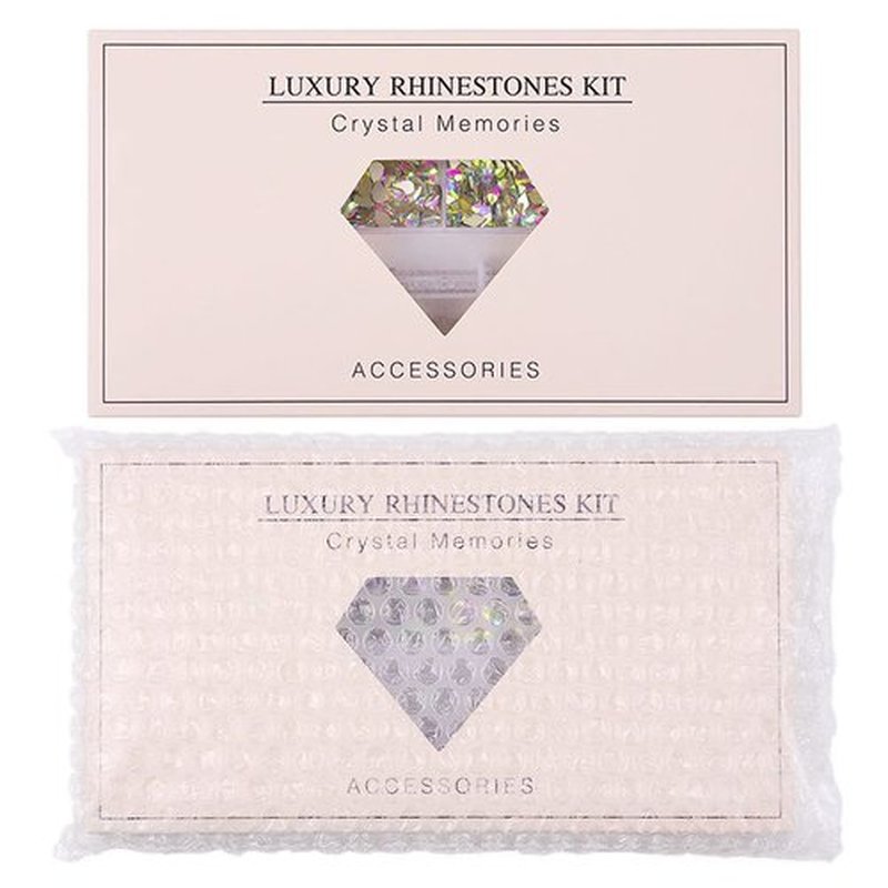 3100Pcs Professional Nail Art Rhinestones Kit, HOINCO White Rhinestones for Nails, Mix 20 Styles Flatback Rhinestone/Gems, 600 Diamonds + 2500 Round Rhinestones Beads for Crafts with Tweezers Pen