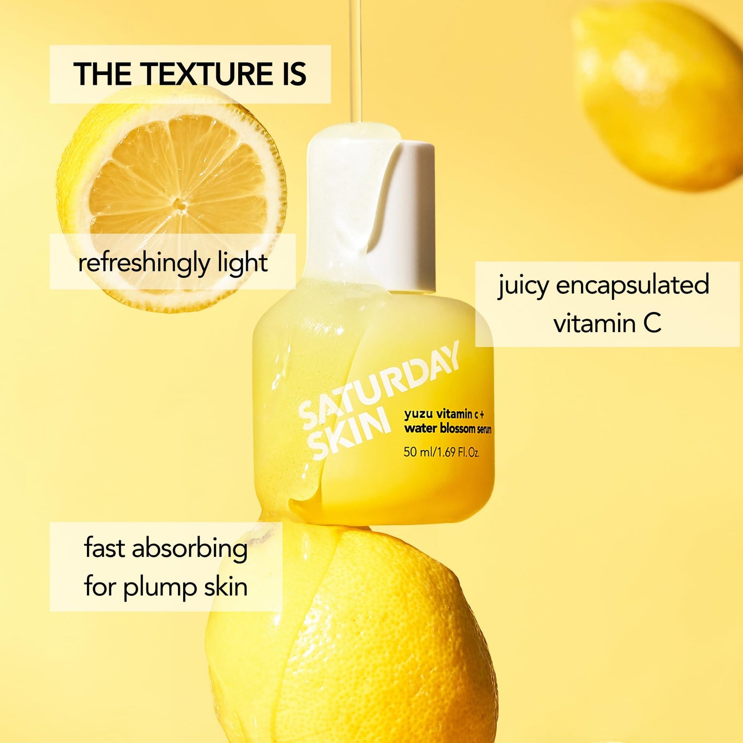Saturday Skin Yuzu Vitamin C Serum for Face – Brightening Serum