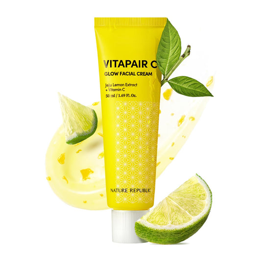 Nature Republic Vitapair C Glow Facial Cream | Vitamin Moisturizer for Radiance & Glow, Even-Looking Skin Tone, Long-Lasting Hydration Gel Texture, 50ml / 1.69 fl oz