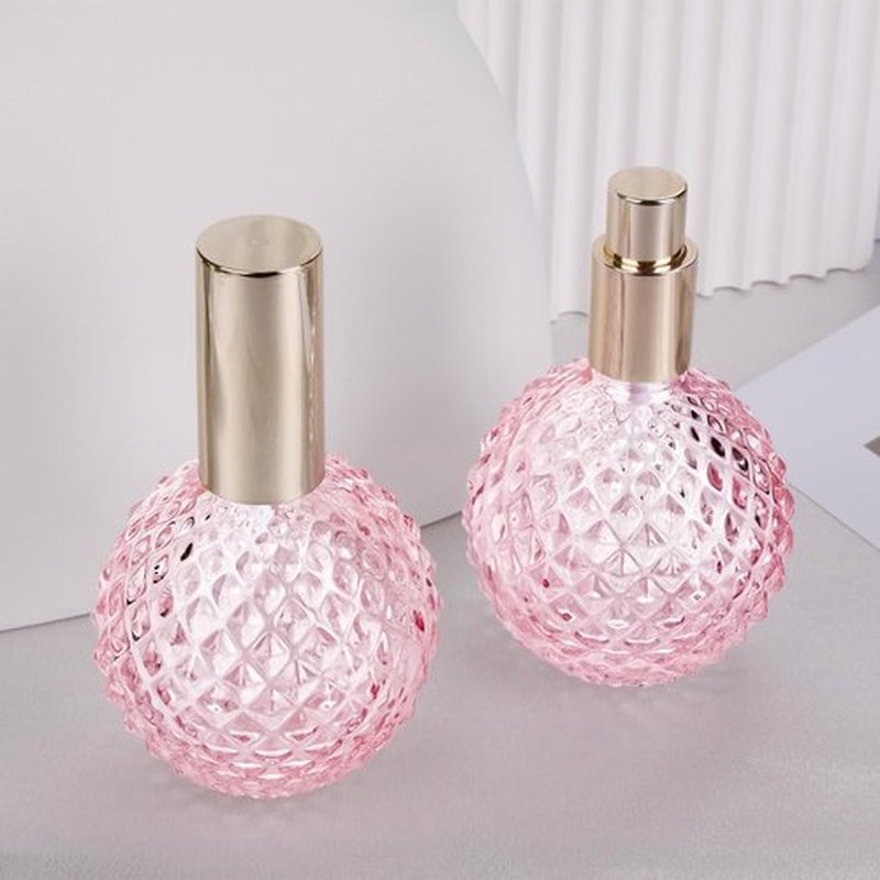HXRYAGi Portable Travel Perfume Bottle Empty Bottle, 3.4 Ounce Glass Perfume Atomizer Bottle Refillable, 2pcs Pink Empty Perfume Spray Bottles with 2 Funnels and 2 Droppers