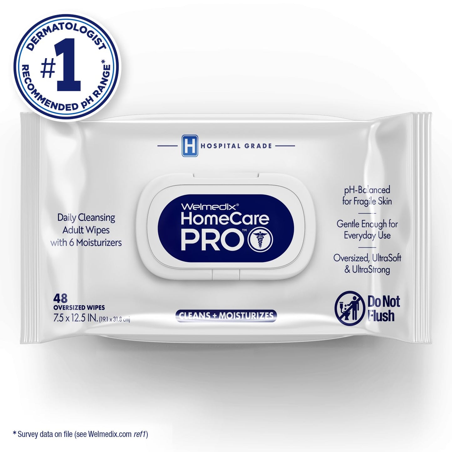 Welmedix Adult Bathing Wipes - Oversized No Rinse Bath Wipes