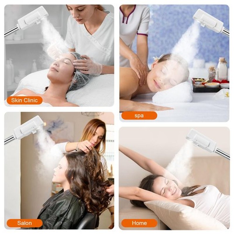 2 in 1 Facial Steamer, Professional Facial Steamer with 5X Magnifying Lamp, Face Steamer for Esthetician, Ozone Facial Steamer for Home Beauty Salon Spa