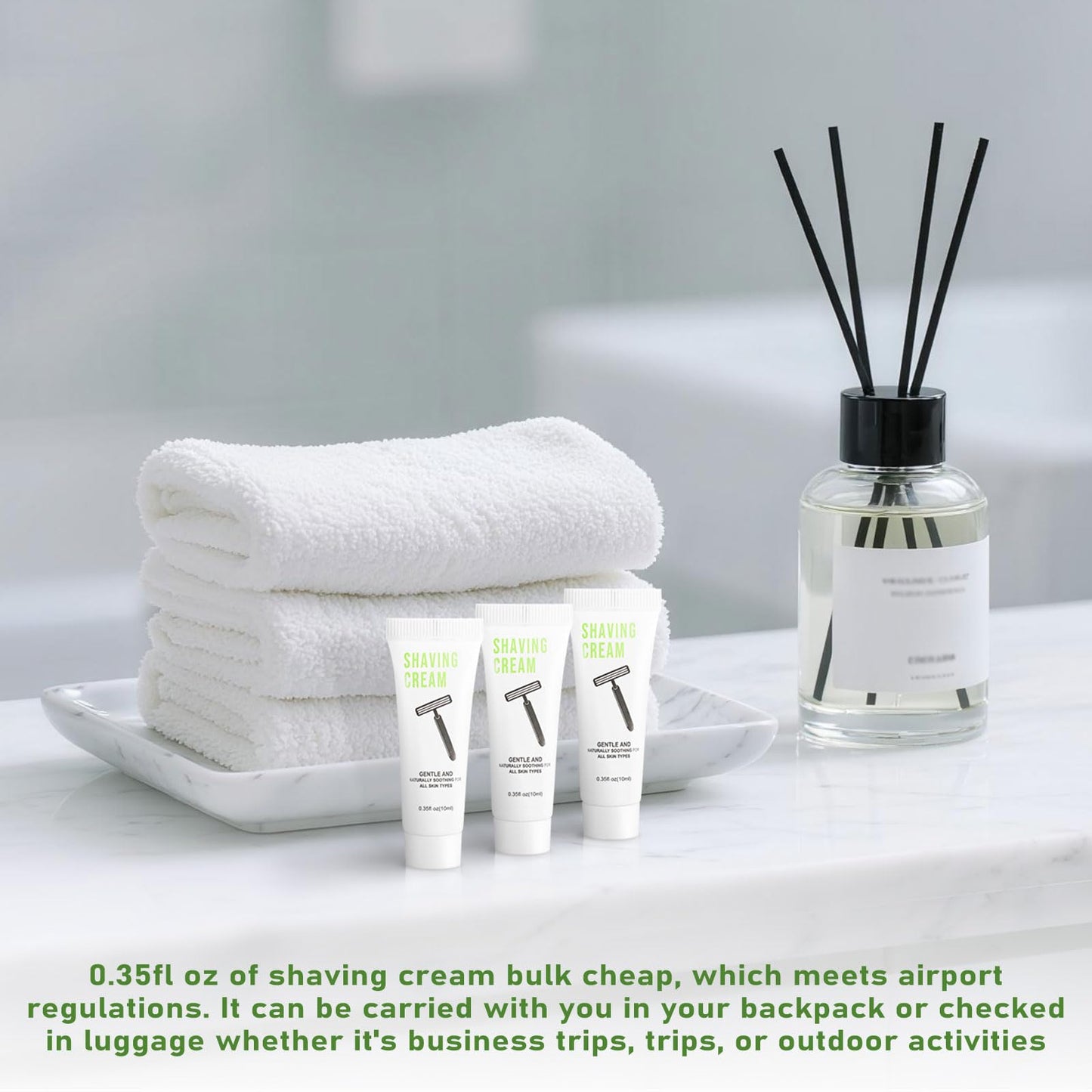 50 Shaving Cream Bulk Travel 0.35fl oz,Disposable Shaving Cream in Bulk