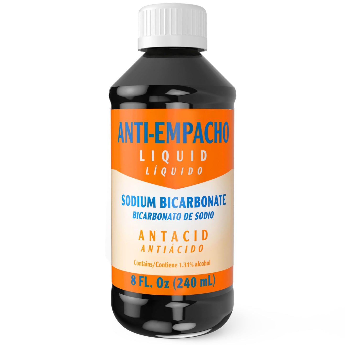 ANTI-EMPACHO Stomach Relief Liquid - Heartburn Medicine with Sodium Bicarbonate for Digestive Health, Over-the-Counter Medication, Antiacid Solution, 8 fl oz (240 mL), 1-Pack