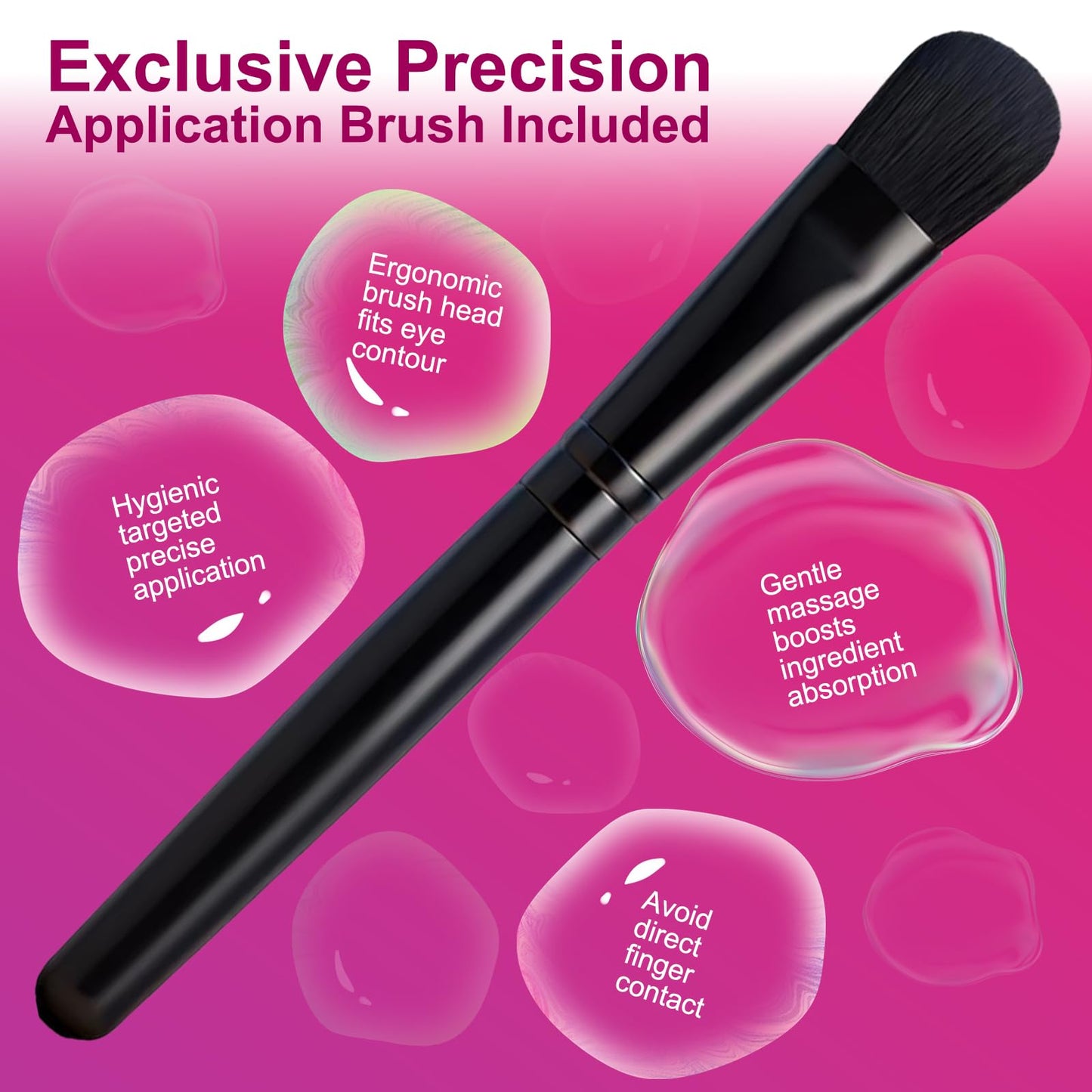 HIGUM Instant Firm Eye Lift & Tighter, Under Eye Treatment for Bags, Wrinkles, Puffiness & Dark Circles, Anti-Aging Under Eye Cream with Precision Application Brush|All Skin Types （7）