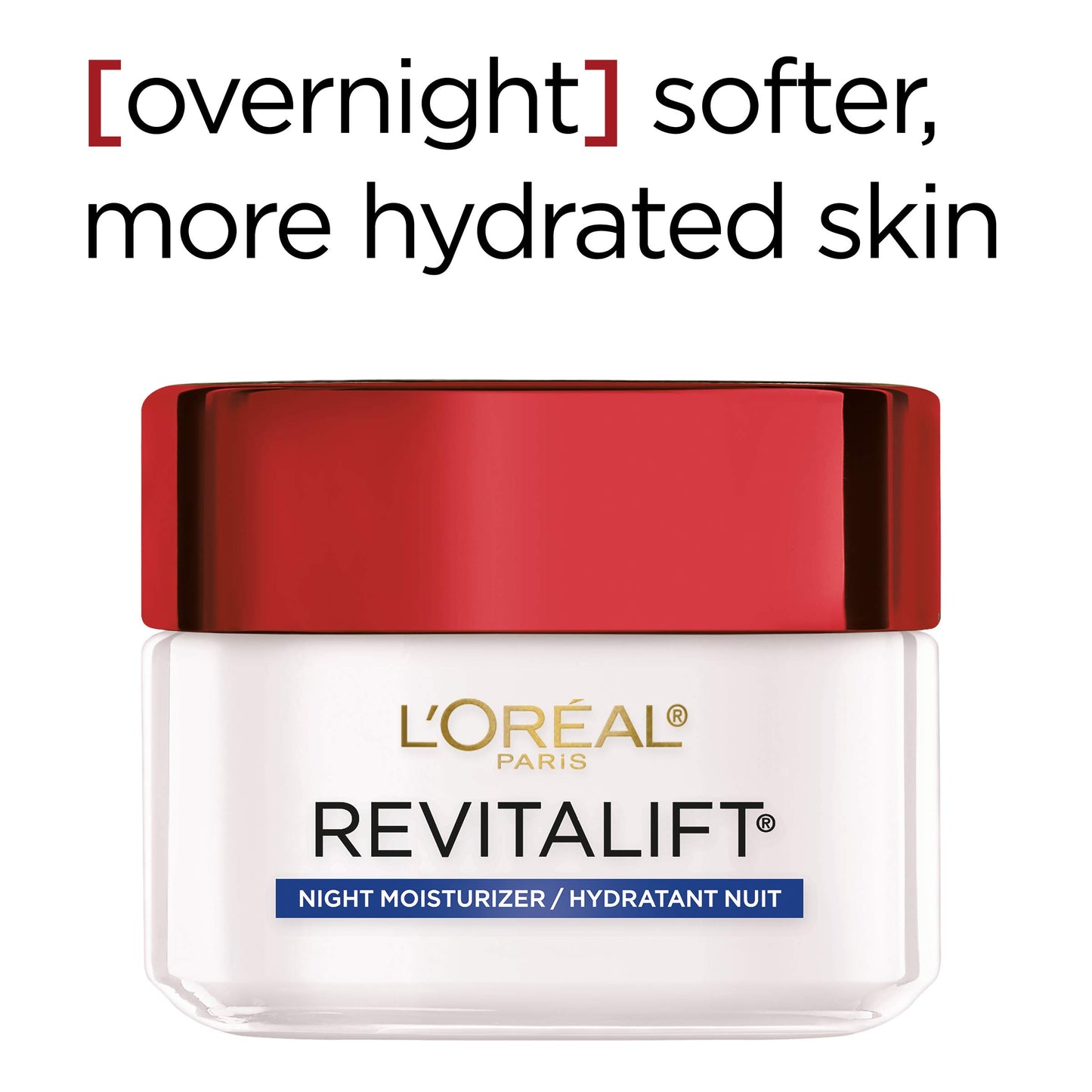 L'Oreal Paris Skincare Revitalift Anti-Aging Night Cream, Face Moisturizer with Pro-Retinol and Centella Asiatica, Paraben Free, Non-Comedogenic, Suitable for Sensitive Skin, 2.55 oz.