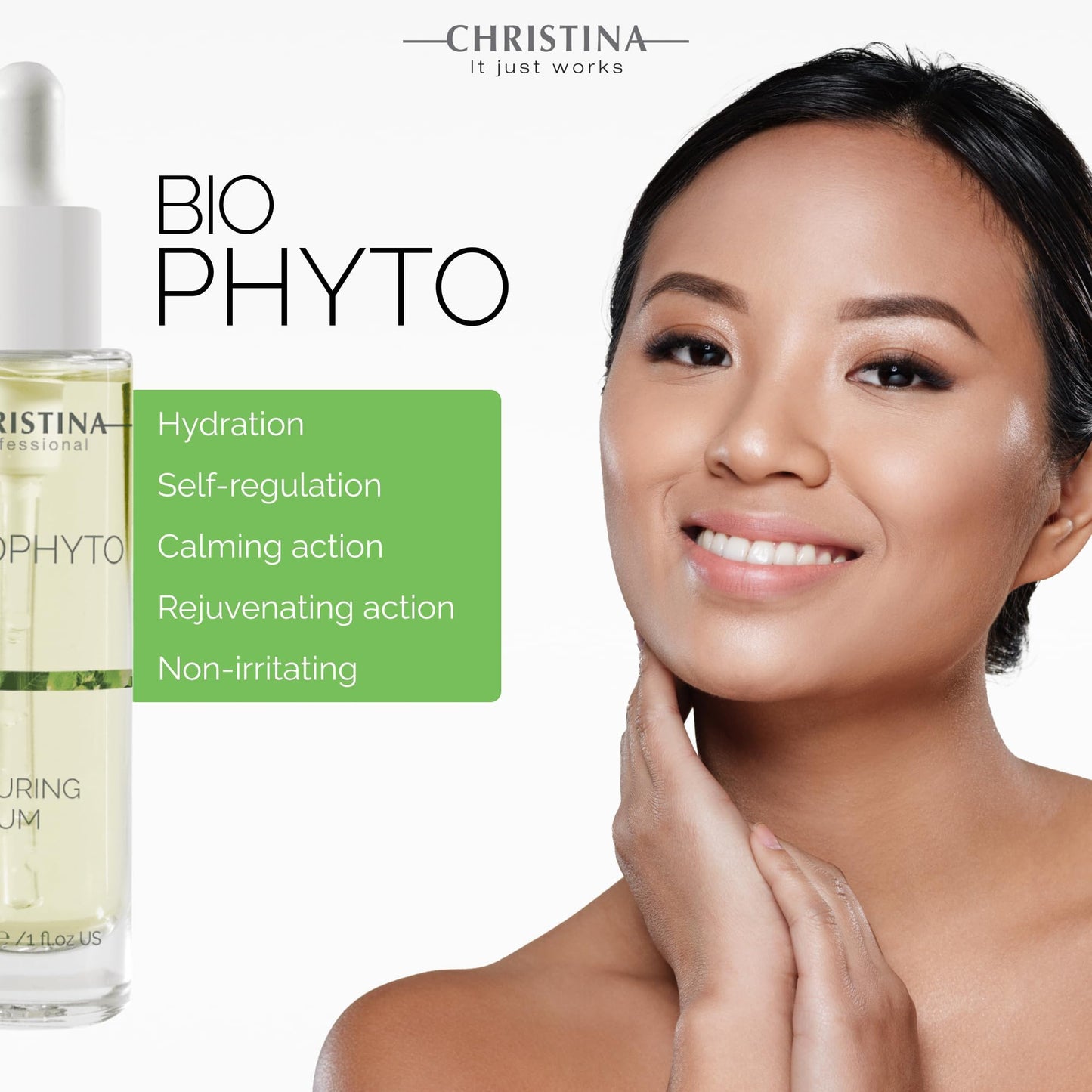 Christina Biophyto Alluring Anti-Aging Serum - 30ml - Vitamin C serum with HA & Echinacea for a Luminous Skin & Glow - Anti Wrinkle Serum for Combination, Dry, Normal, Oily & Sensitive Skin