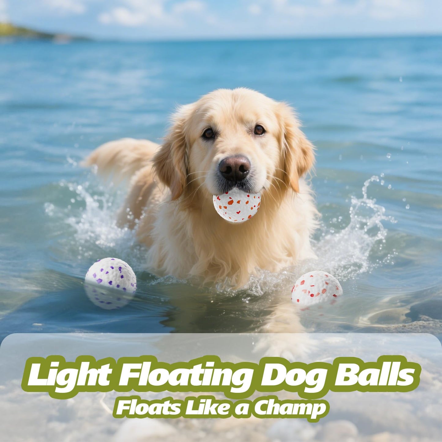 FOXMM E-TPU Dog Balls 3 Pack - Interactive Tennis Balls Alternative for Aggressive Chewers, Indestructible Chew Toys for Puppy Teething, Keep Dogs Busy, Suit for Large Medium Small Breed