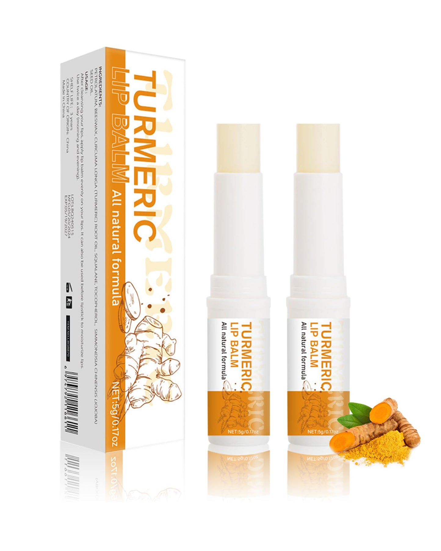 Turmeric Lemon Lip Scrub and Turmeric Lip Balm