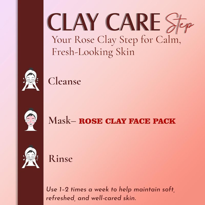 Pure Rose Clay Powder - 100% Natural Premium Pink Kaolin for Facial Masks & Cleansing | 227g (8oz) - All Skin Types