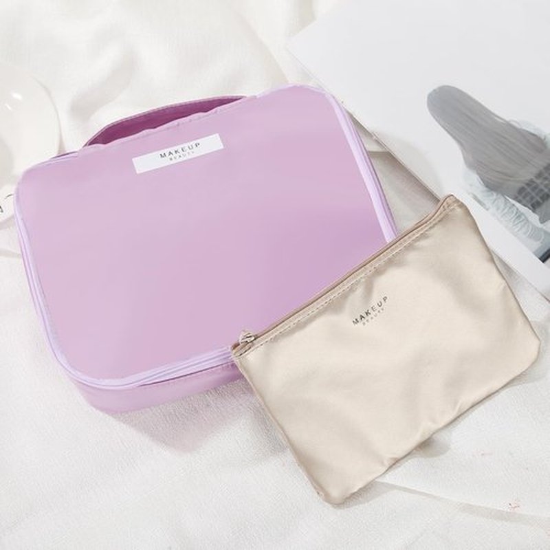 Travel Makeup Bag Cosmetic Bag Makeup Bag Toiletry bag for women and men (Purple)