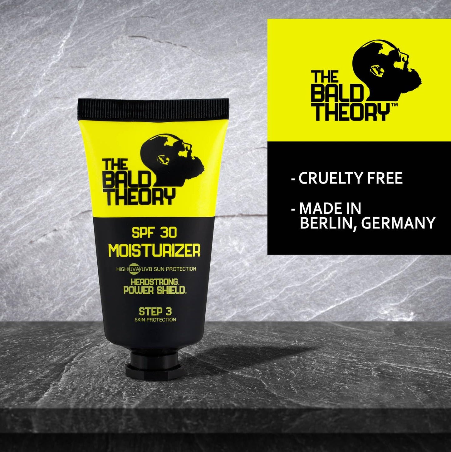 The Bald Theory SPF 30 Scalp Moisturizer Shield with Salicylic Acid, Hyaluronic Acid, Niacinamide & Aloe Vera – Lightweight Daily Protection, Deeply Hydrates & Exfoliates