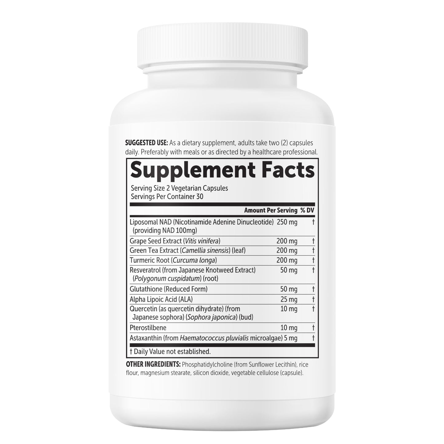 Micro Ingredients Liposomal NAD+ Ultimate Complex 1,000mg | 60 Veggie Capsules | NMN Pathway Formula | 10-in-1 with Resveratrol, Glutathione, & Astaxanthin | NAD Supplement for Women & Men