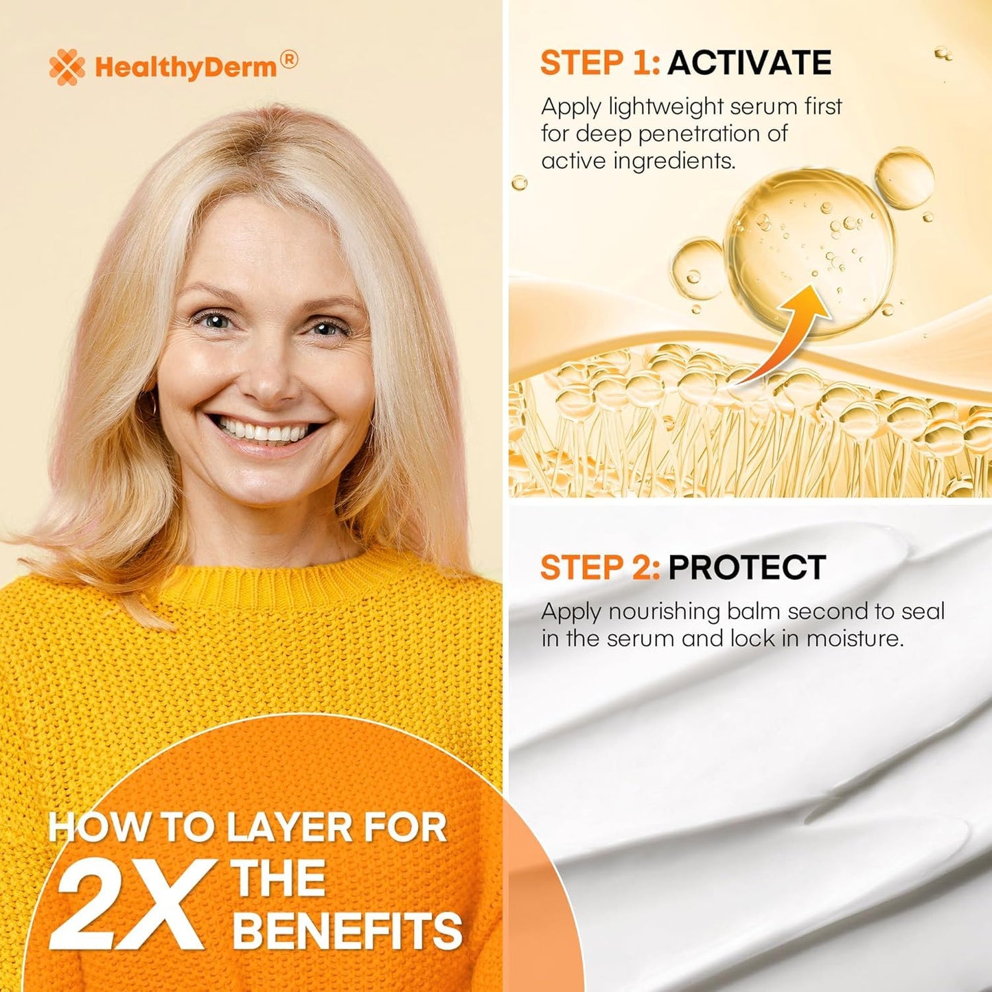 Super Vitamin C with Beef Tallow Honey Balm for Skin Duo – with Peptides & Niacinamide for Face Wrinkles, Lifting, & Age Spots | Complete Anti-Aging Skincare Set for Restoring Radiance to Mature Skin