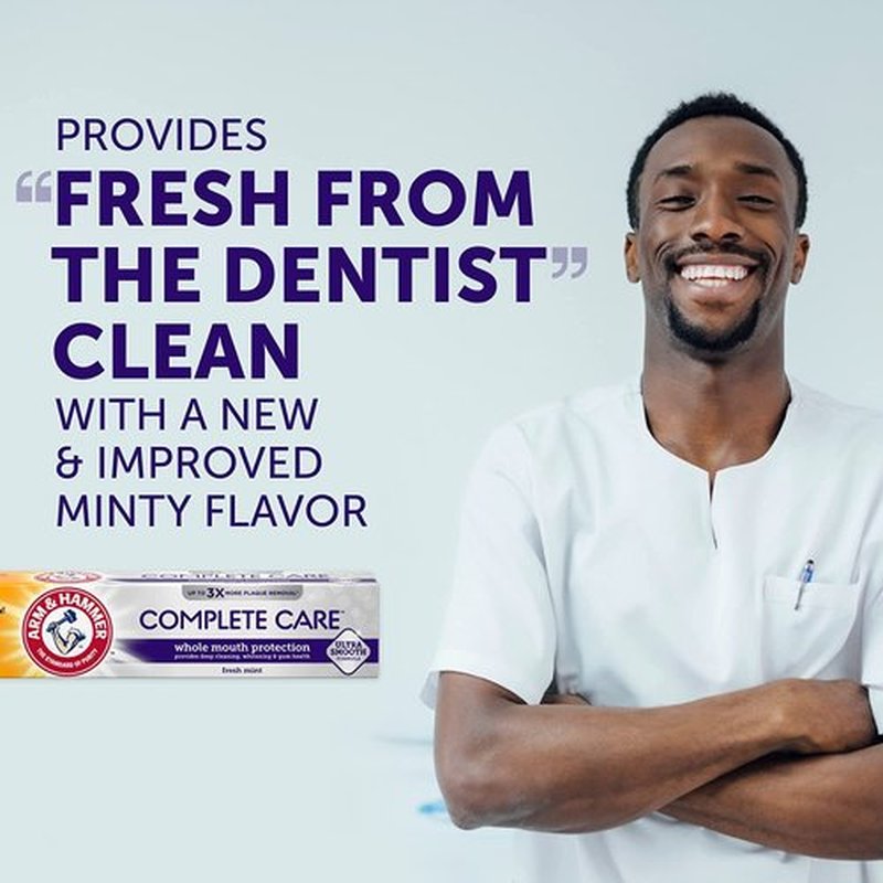 Arm & Hammer Complete Care Stain Defense Fluoride Anticavity Toothpaste, 6 oz (Pack of 6) (Packaging May Vary) (Packaging May Vary)