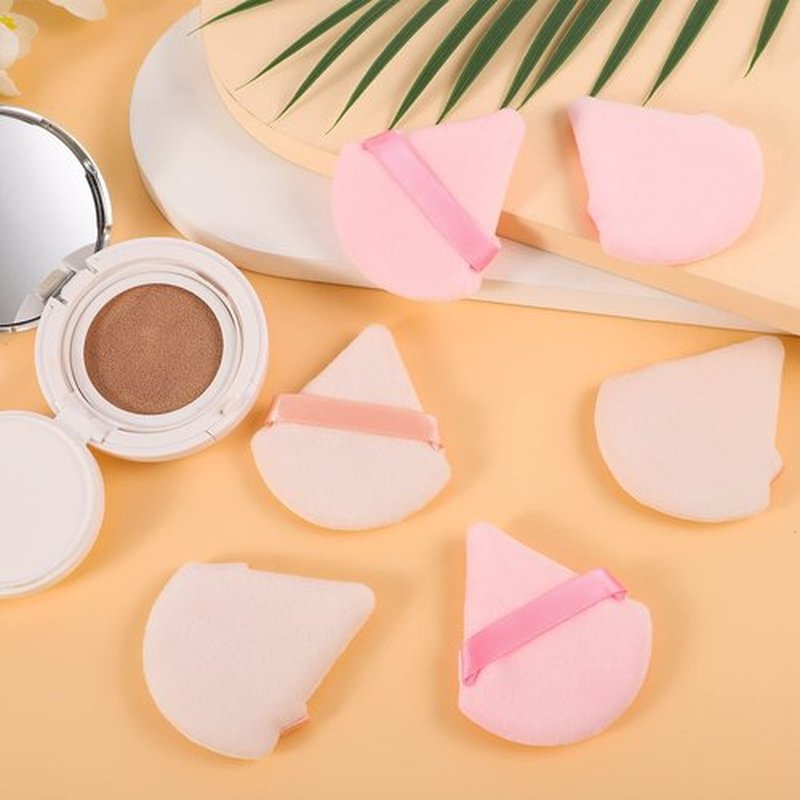 Pimoys 6 Pieces Powder Puff Face Triangle Makeup Sponge Soft Powder Puffs for Loose Powder Beauty Blender Foundation Sponge Setting Powder Puff Makeup Tool, Stocking Stuffers Gift for Women