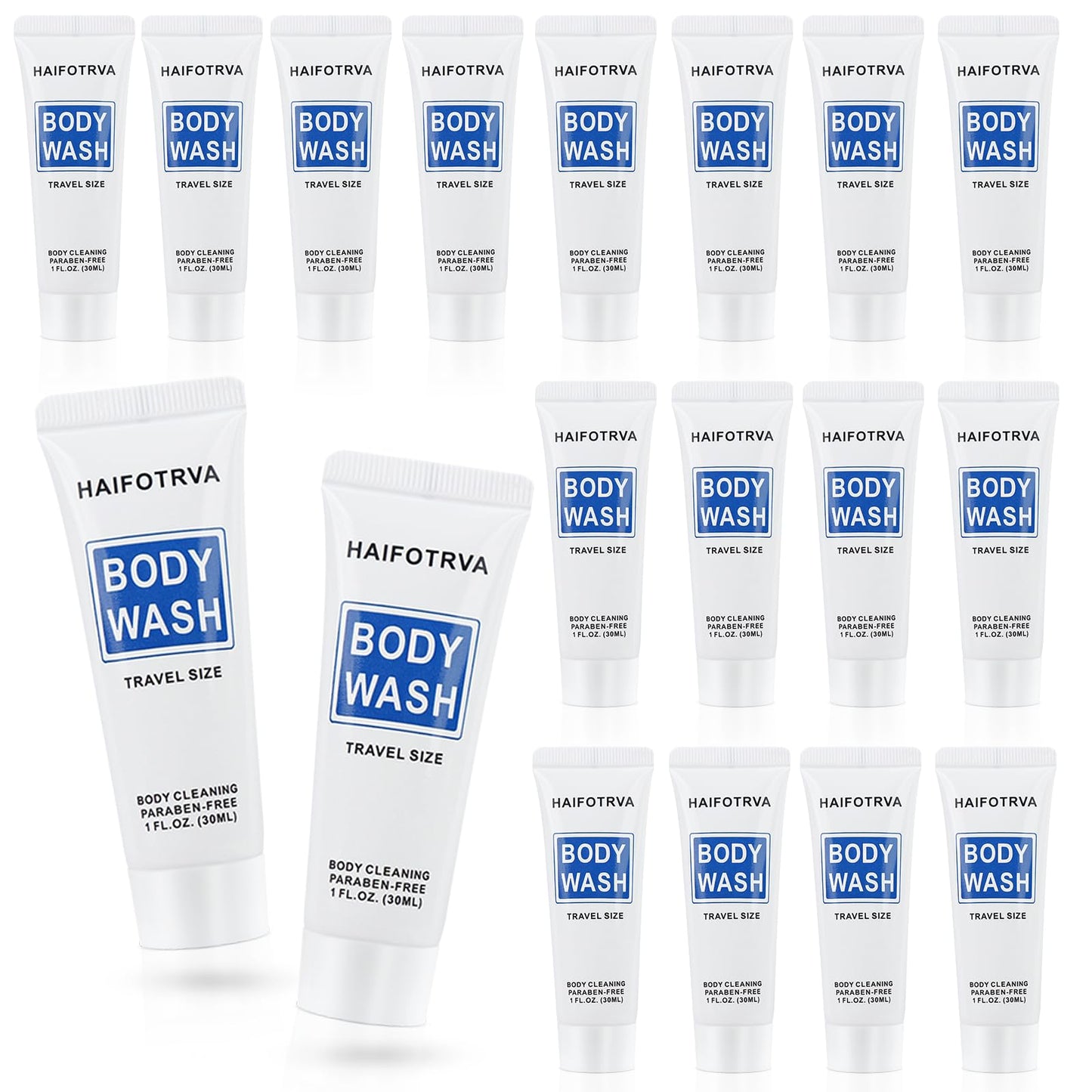 HAIFOTRVA Travel Size Body Wash Bulk Pack of 30,Individually Wrapped Small Size Hotel Body Wash Supplies 30ml/1 fl oz Portable Shower Gel Toiletries Amenities Bulk for Guests,Travel,Homeless,Charity