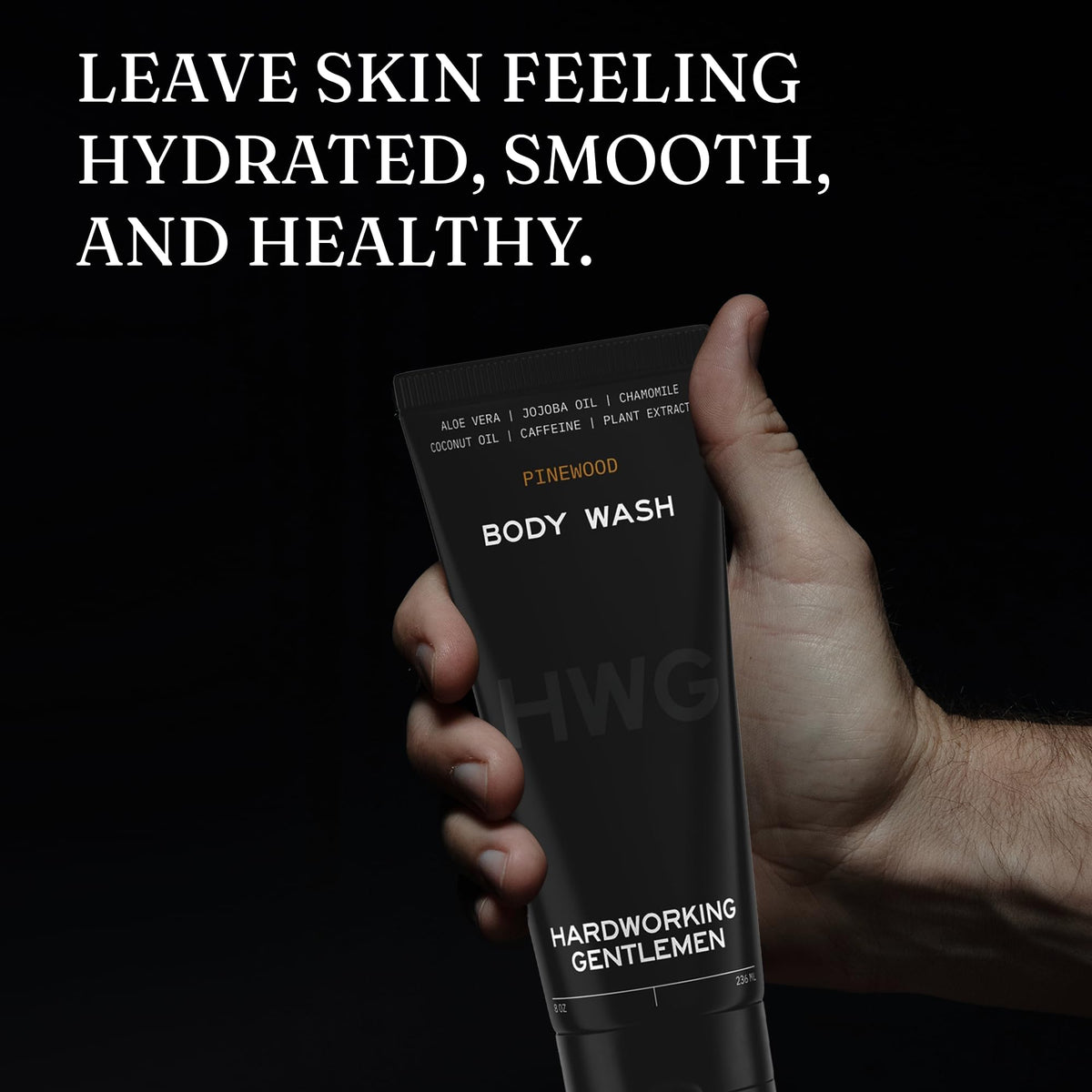Hardworking Gentlemen - Natural Body Wash - Soothing Pinewood Scent - Organic Ingredients for Clean, Moisturizing & Nourishing Body Shampoo