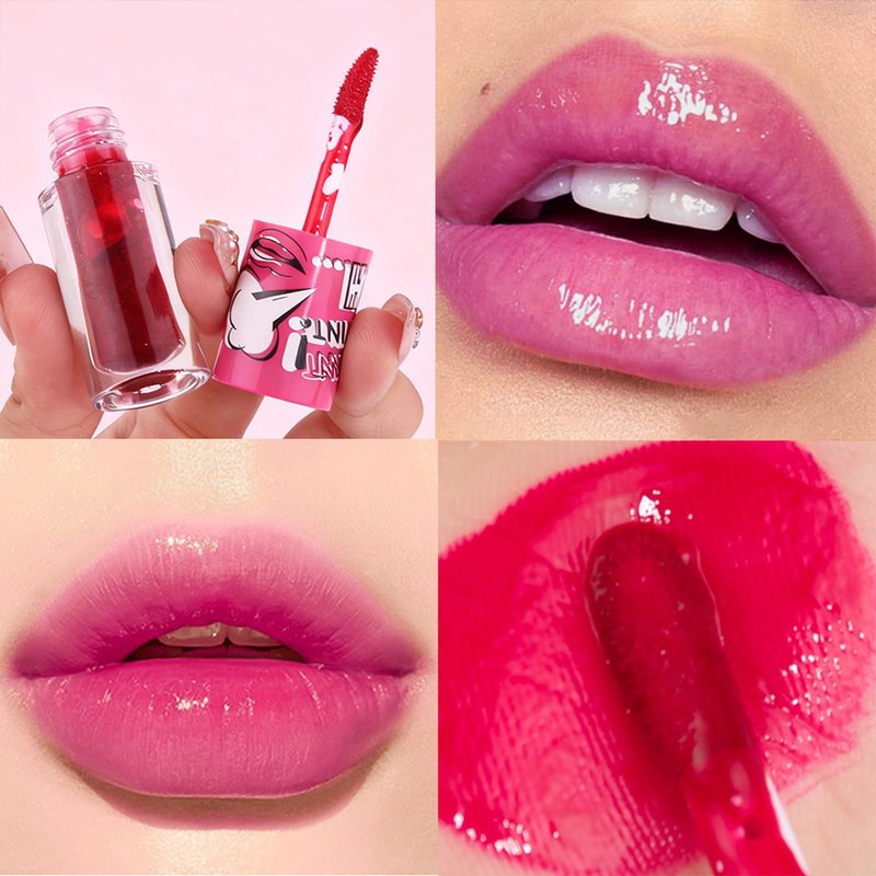 ADMD 3-Pack Creamy Lip Tint Set for Blush & Lip Stain Lip Glaze Buildable Hydrating Lip Glosses Water-Based Formula for a Natural Flush