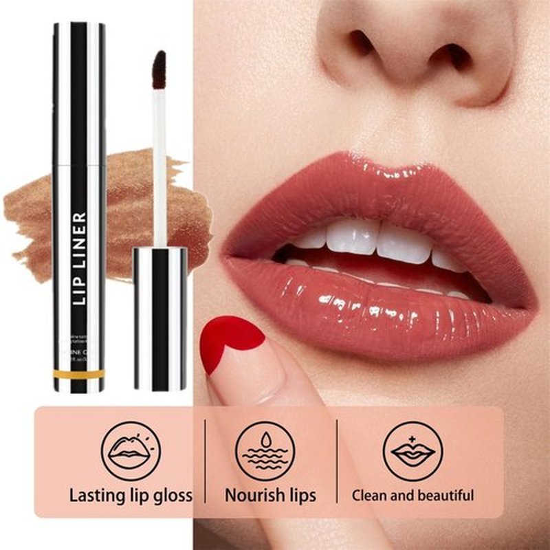 Qorva Peel off Lip Liner Stain, Qorva Lipstick, Timbersonic Peel off Lip Stain, Lip Stains for Women, Matte Nude Lip Tattoo Liner, Lip Stain Peel off Long Lasting Waterproof (Dark Brown+Light Brown)