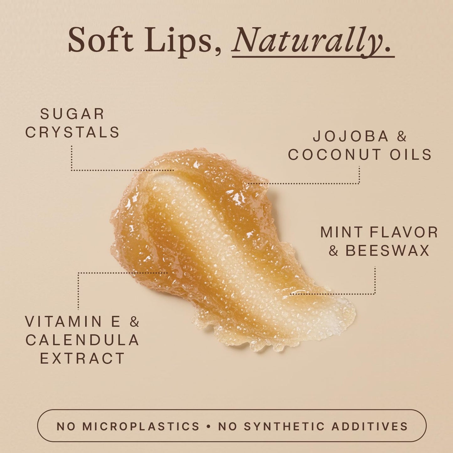 USDA Organic Lip Scrub Mint - USA Made with Natural Ingredients, Moisturizing Scrub Exfoliator for Dry Lips, Lip Sugar Scrubber Exfoliator for Smooth Lips, Small Beauty Gifts