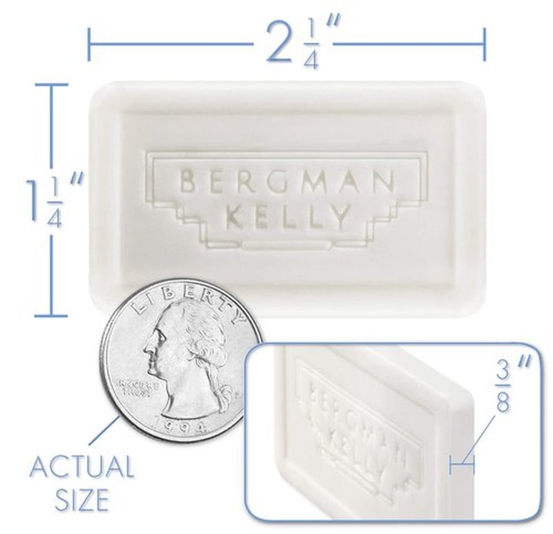 BERGMAN KELLY - Hotel Soap Bars - White Tea, 0.5 oz, 100 PK - Travel Size Luxury Bulk Amenities Bar Soap - Mini Individually Wrapped Rectangular Soap, Small Toiletries for Airbnb, Motel, Guest Bath