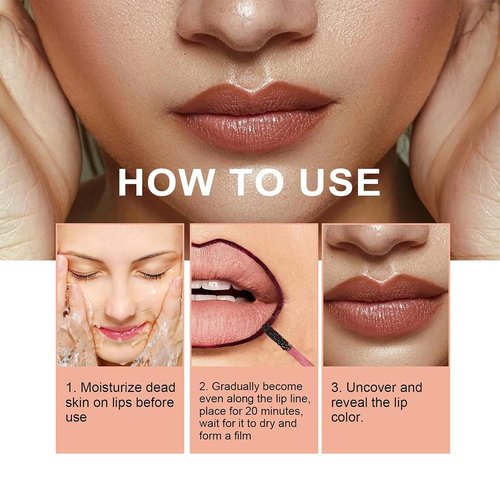 Qorva Peel off Lip Liner Stain, Qorva lip - qorva peel off lip liner stain nude, Qorva Lipstick, Timbersonic Peel off Lip Stain, Lip Stain Peel Off Long Lasting Waterproof (03 * 2)