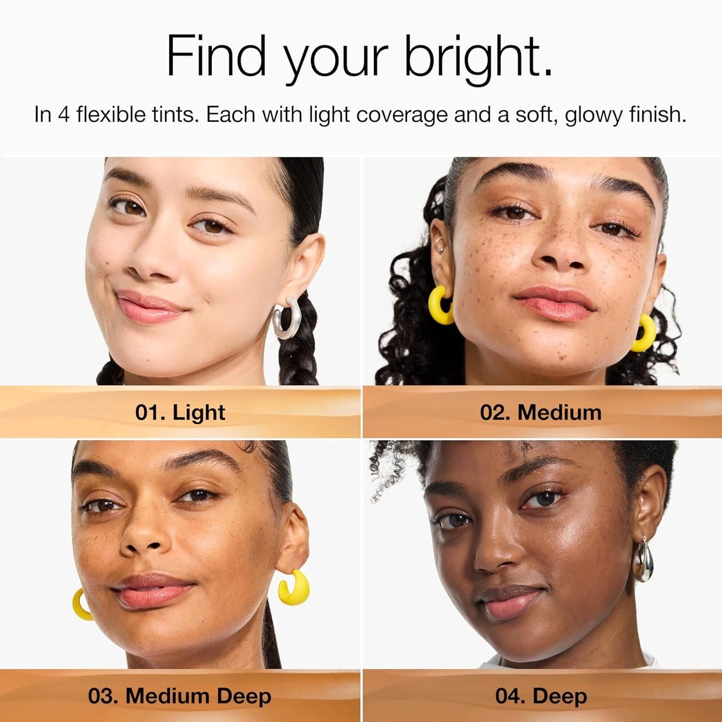 Clinique UV Solutions Brightening + Tinted Sunscreen for Face SPF 50 | Mineral Sunscreen with Niacinamide and Zinc Oxide, Medium Deep, 1.3 Fl Oz