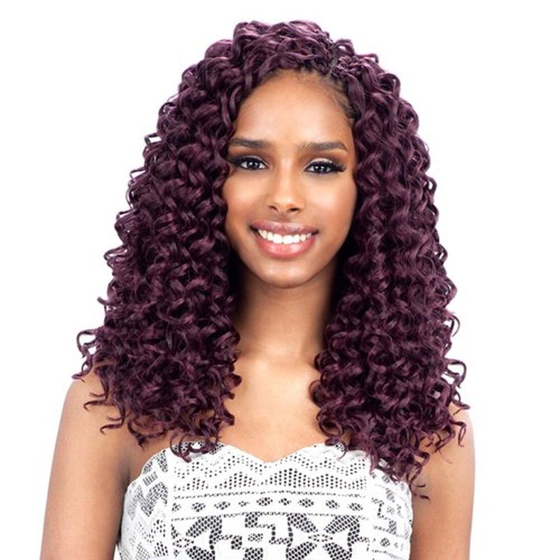 FreeTress Synthetic Hair Crochet Braids GoGo Curl 12" (3-Pack, 99J)