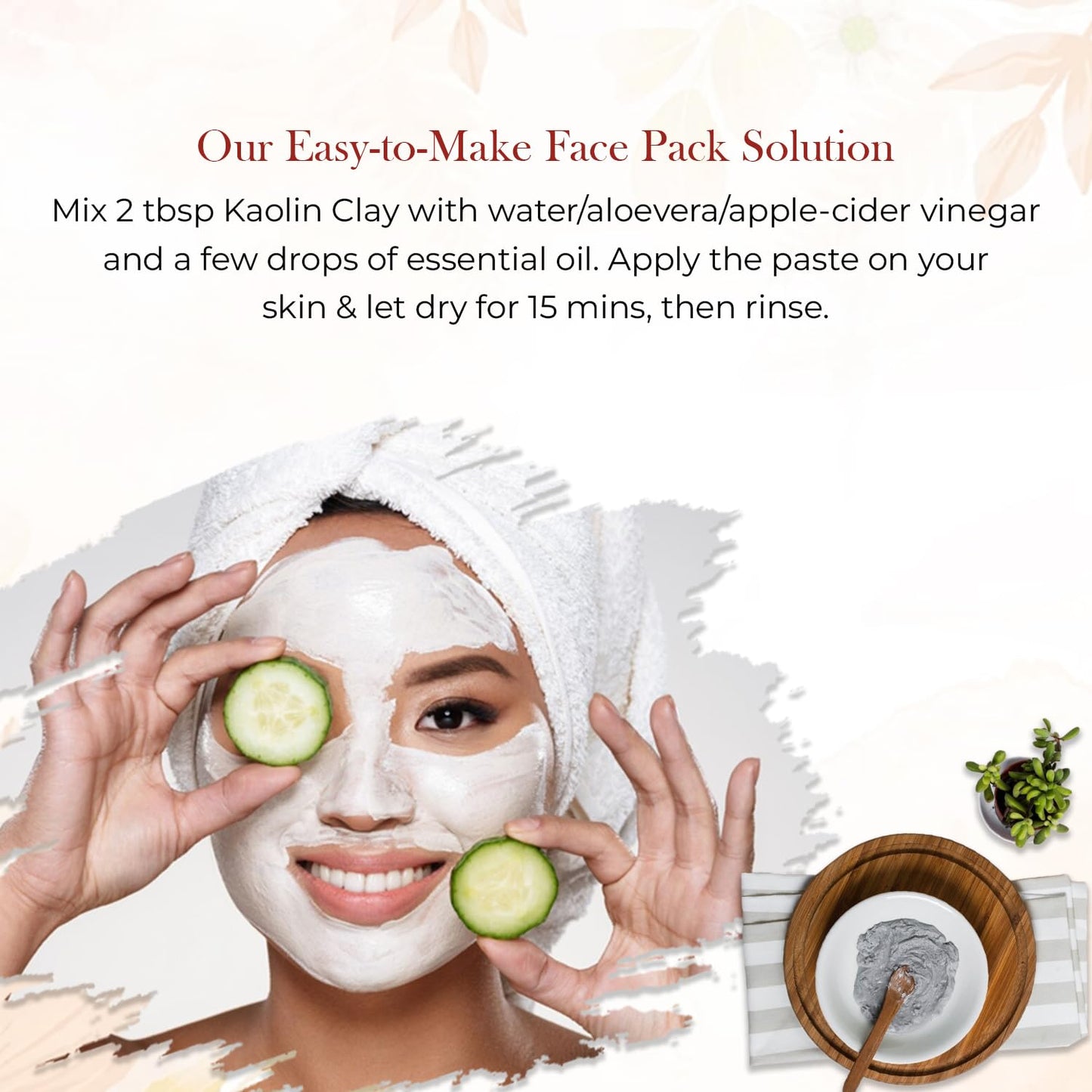 Mirintz 100% Kaolin Clay Powder | (100 gms) Clay Mask for Face | Hydrating & Exfoliating Face Mask | Perfect for Natural DIY Skin Cleansers, Masks & Scrubs | Kaolin Clay Face Masks Skincare
