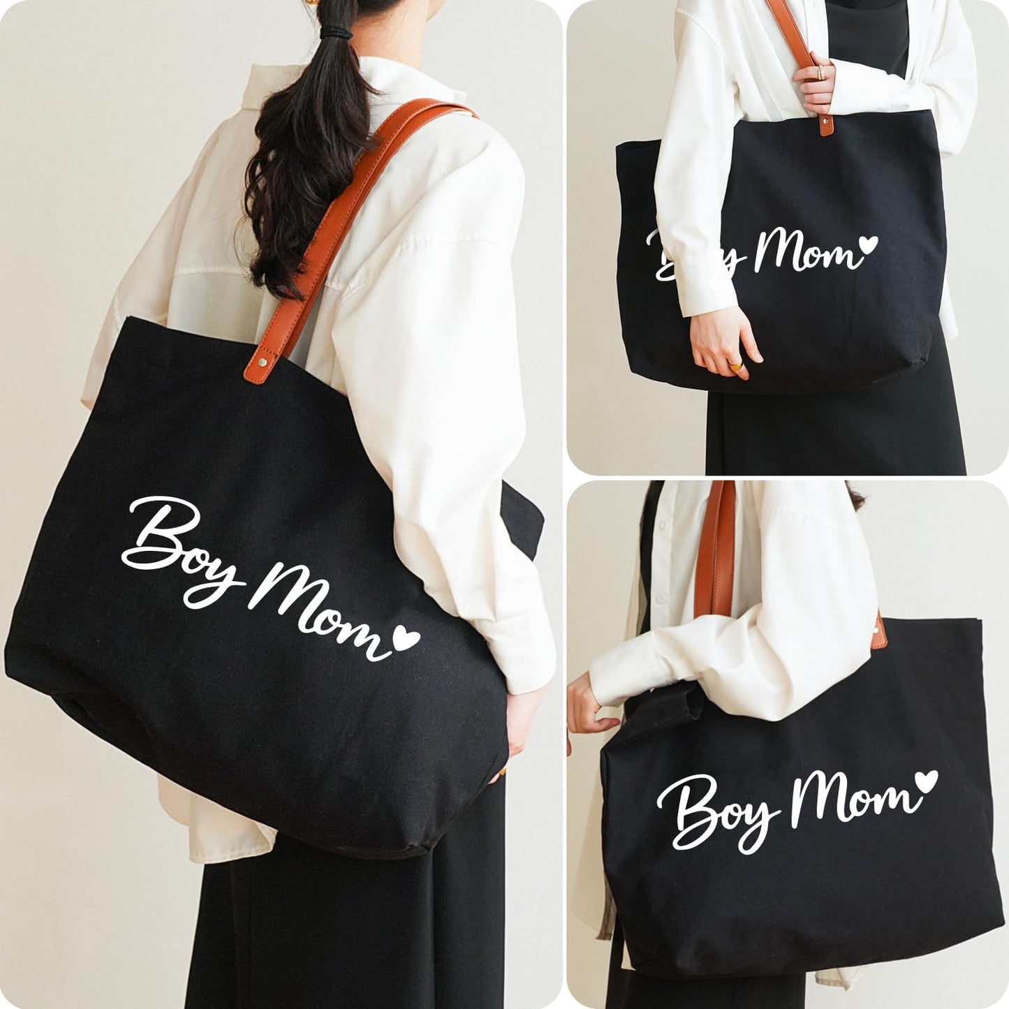 Lamyba Boy Mom Gifts, Mothers Day for Mom of Boys, Funny Mom Tote for Birthday,Everyday Use