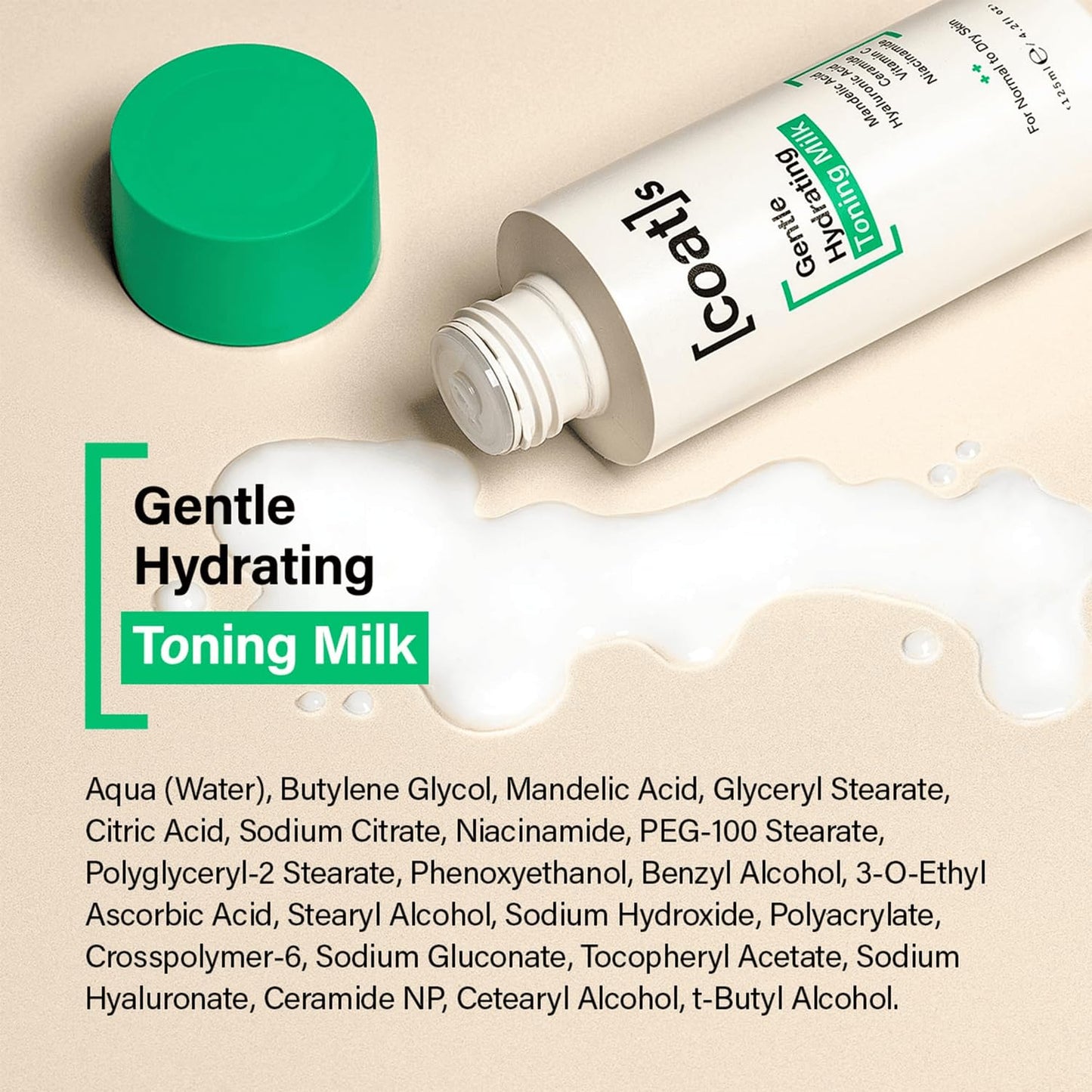 Coats Gentle Hydrating Toning Milk – Hydrates, Protects & Exfoliates to Prevent Breakouts – Dermatologist Approved & Clinically Proven – 4.2 oz