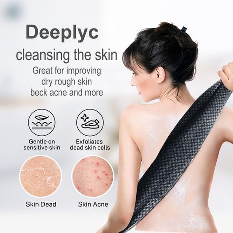 Yiclick Exfoliating African Net Sponge 1PC - Exfoliating Body Scrubber Exfoliator, Exfoliating Washcloth Towel, Exfoliate Rags Wash Cloth Loofah Sponge for Body Scrub, Back Scrubber (Grid)