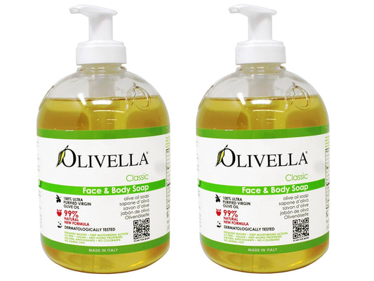 Olivella Face & Body Soap Bath Soaps 16.9 oz (Pack of 2)