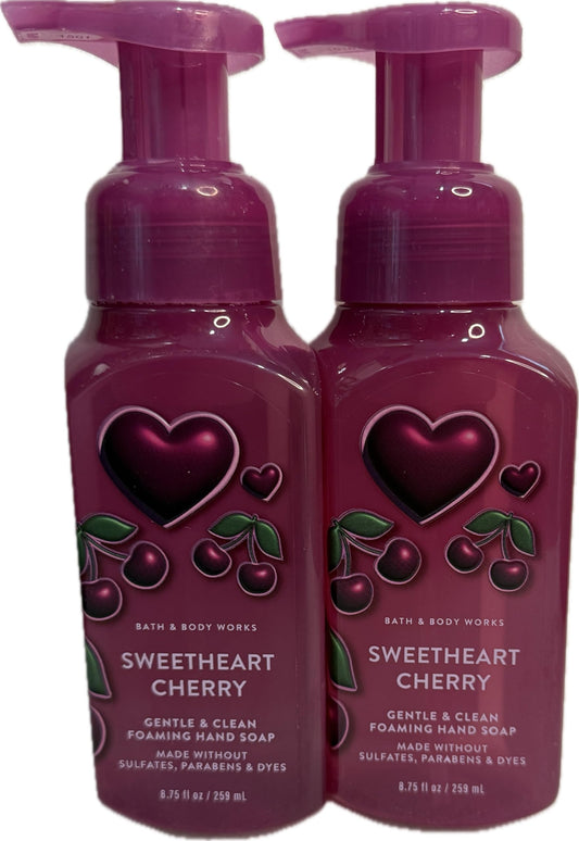 Bath and Body Works Sweetheart Cherry Gentle Foaming Hand Soap Pack of 2
