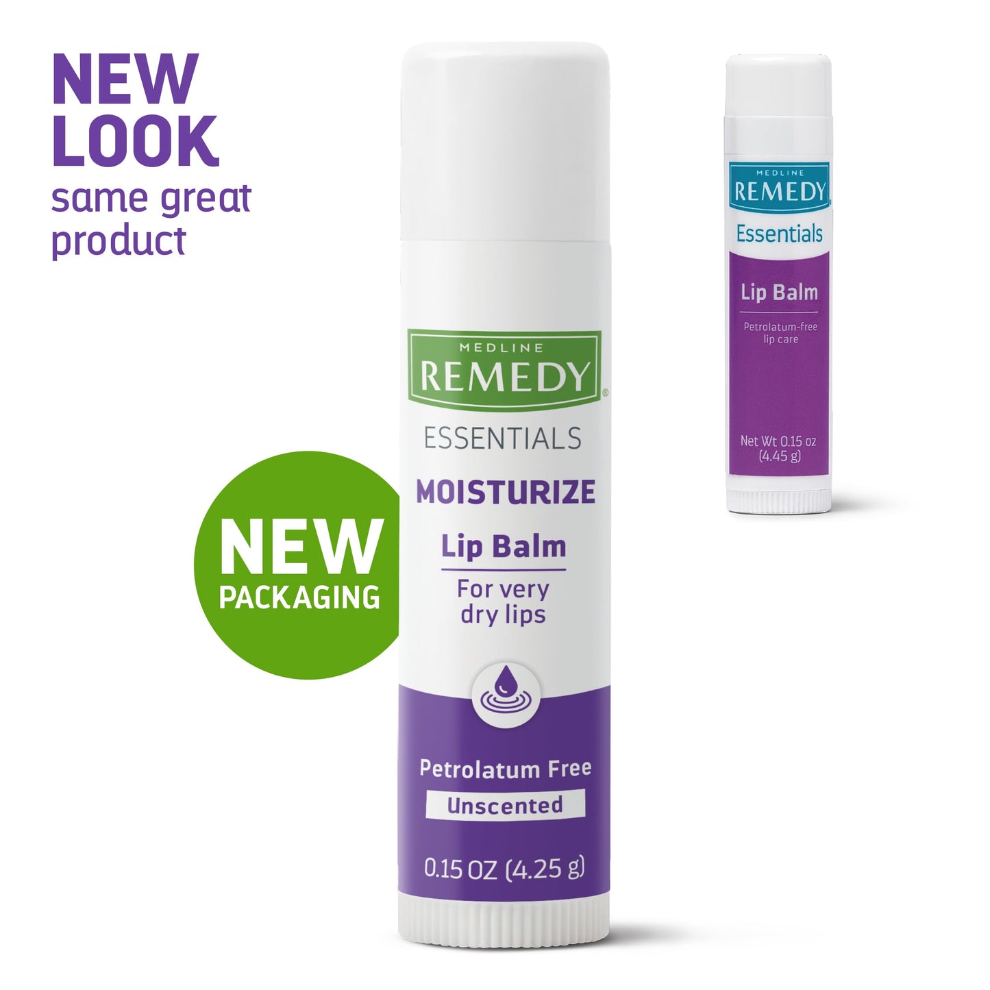 Medline Remedy Essentials Lip Balm, 36 Count, Unscented, Moisturizing, Hydrating Lip Balm, Nourish, Soothe, Revitalize Chapped Lips, Comforting Skin Conditioner, Paraben-Free, 0.15 oz Stick
