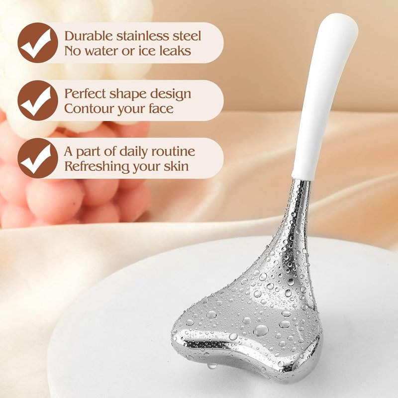Facial Cryo Sticks - 2-in-1 Gua Sha & Ice Globes for Skin Care | Cooling Massage Tools for Women