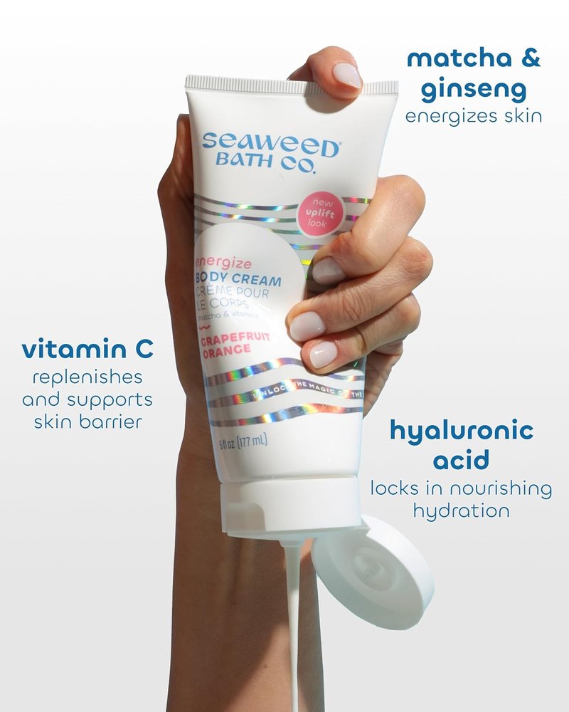 Energize Body Cream - Grapefruit Orange Hand & Body Lotion with Vitamin C, Hyaluronic Acid & Shea Butter | 6 oz Invigorating Moisturizer for Dry Skin