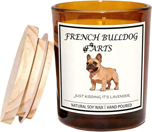 French Bulldog Gifts for Women - Dog Farts Candle | Natural Soy Wax, Pet Safe, Scented Home Decor