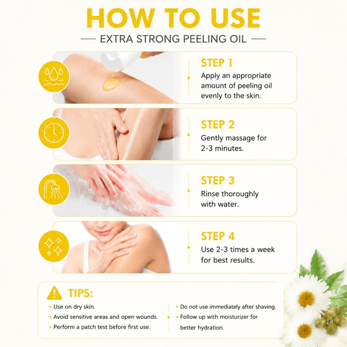 Yellow Peeling Oil for Dark Skin, Extra Strong Peeling Oil, Natural Formula Exfoliating Peels Solution for Face, Body, Hands and Foot Dead Skin Remover (220ML/7.76 OZ)