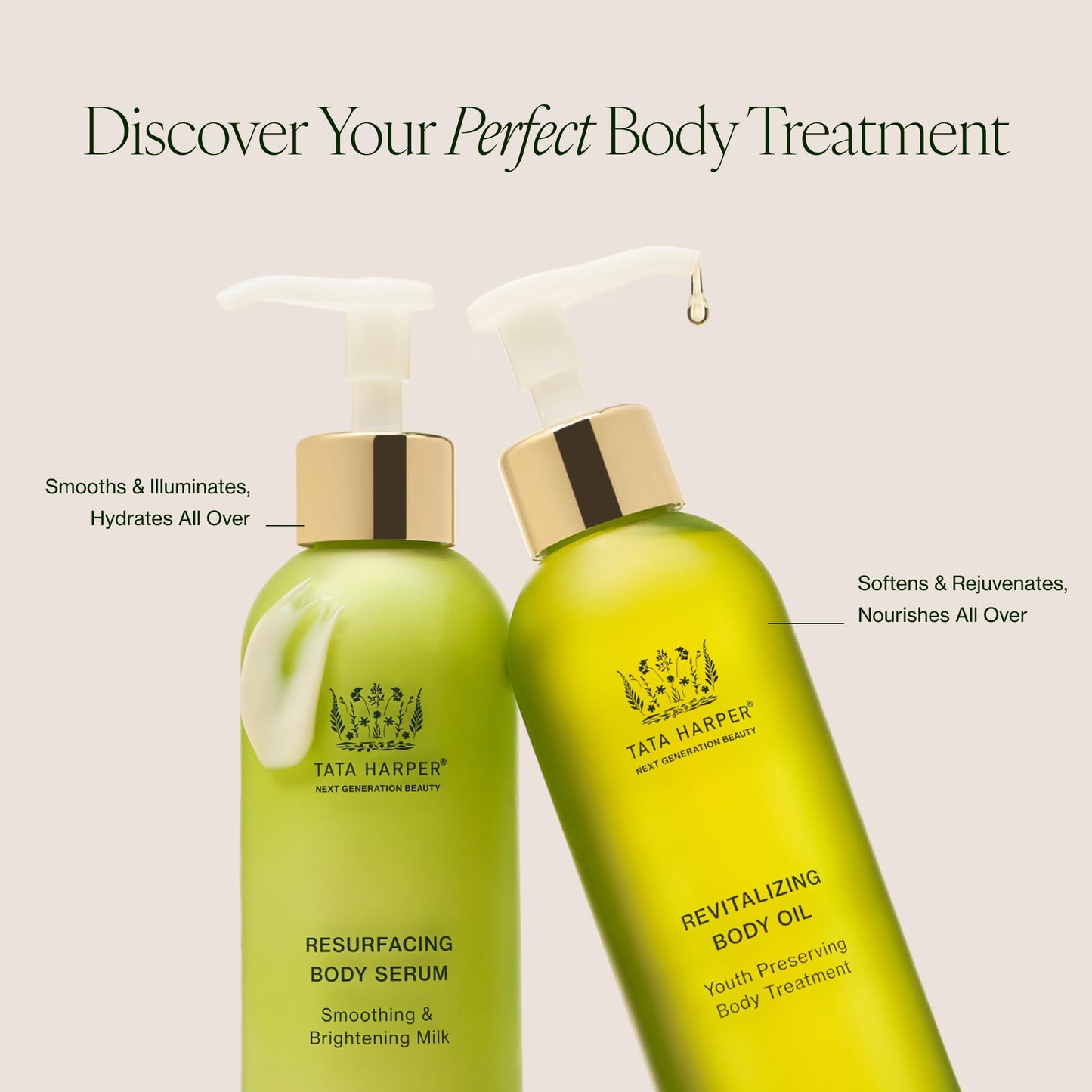 Tata Harper Resurfacing Body Serum, Brightening and Smoothing Body Serum, Botanical Retinol Alternatives, Natural Skincare, Natural Body Care, 125ml