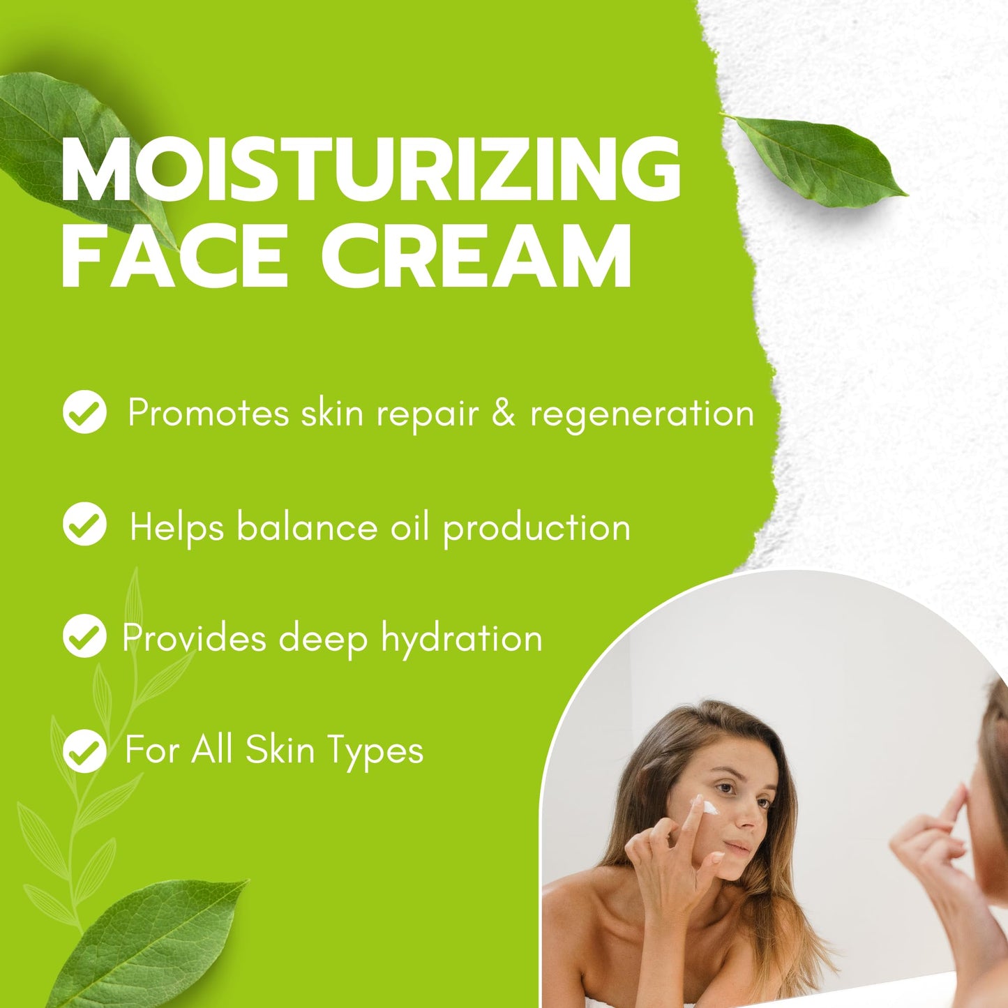 Hebepe Green Tea Matcha Face Moisturizer Cream with Collagen, Cocoa Butter, Grapefruit, Vitamin C & E, and Tangerine Peel Extract, Hydrating, Firming, and Brightening Cream