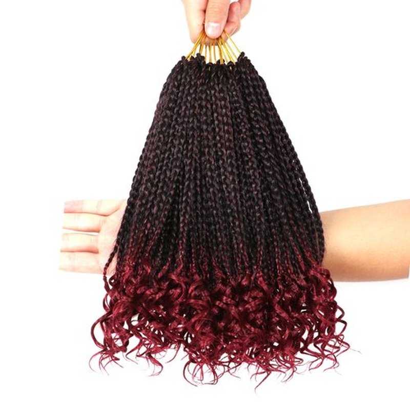 7 Packs Goddess Box Braids Crochet Hair 10 Inch Crochet Braids with Curly Ends Bohemian Crochet Hair Hair for Black Women (10 Inch 7 Packs, TBug#)