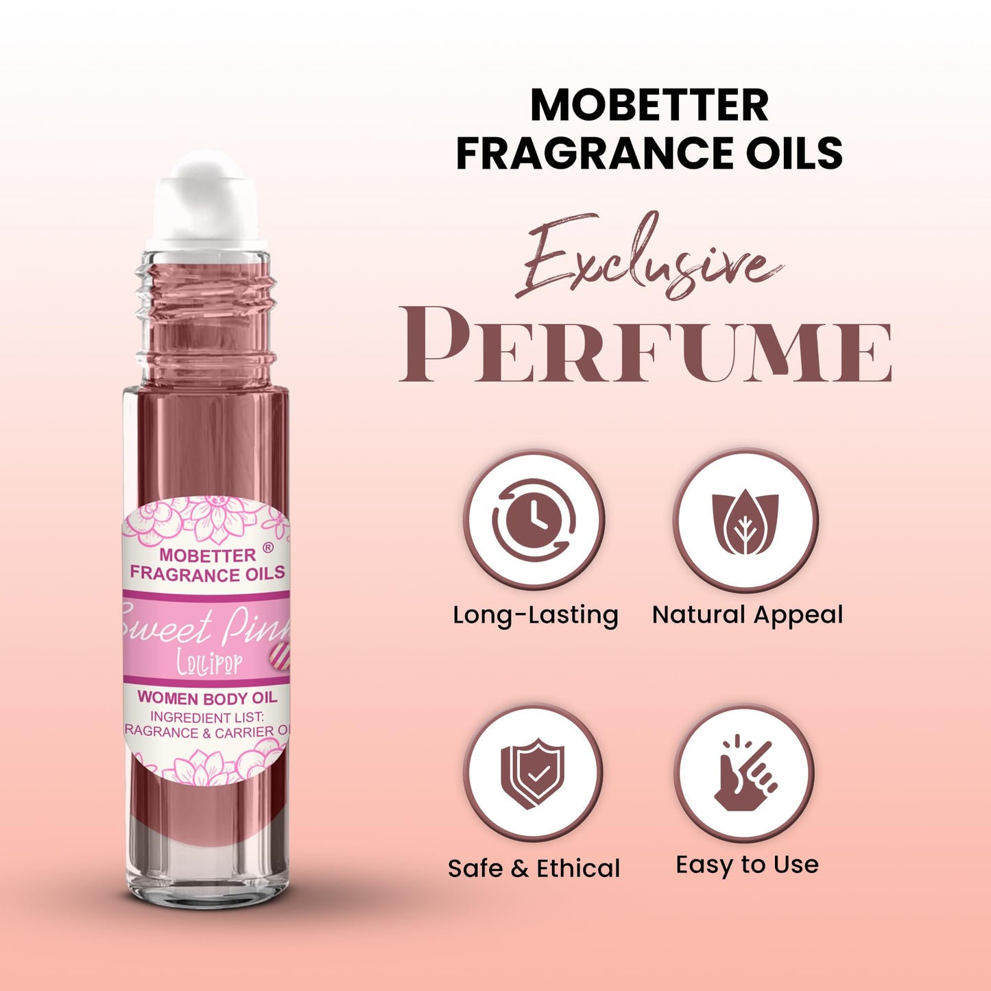 MOBETTER FRAGRANCE OILS Sweet Pink Lollipop Fragrance Body Oil for Women